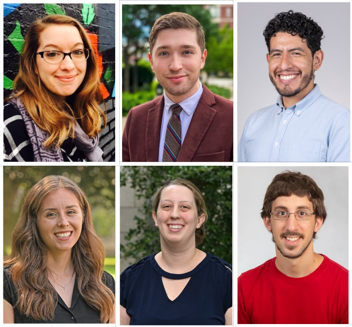 Headshot collage of three women and three men